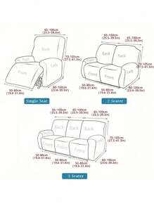 4/6/8pcs Linear Diamond Printed Lounge Chair Covers For All Seasons, Suitable For Offices, Living Rooms, Home Decor, And Washable Sofa Covers