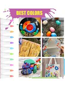 A Group Of 9 Pieces To Form A Color Series. These Are Soft-Tip Acrylic Markers, Which Are Also Art Pens For Drawing. Can Be Used For Color Layer, Does Not Penetrate Paper, Suitable For Graffiti On A Variety Of Surfaces. Colorful , Back To School Gifts