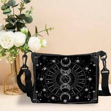 1 pieza Bolso de hombro con estampado del árbol de la vida, bolso bandolera de moda para amantes de las cartas de tarot - Multicolor - Ver 16
