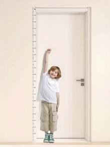 1pc Removable Clear 200cm Height Measurement Wall Sticker, No Residue, Simple Design For Children's Bedroom To Track Growth