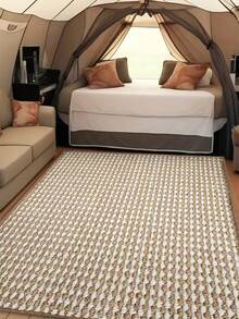 1pc Outdoor Rug, Thick Faux Sisal Rug, Garden Rug, Camping Rug, Thick Rug, Water Washable Bottom, Sturdy , Dirt-Resistant, Kitchen Thick Rug, Decorative Rug, Style Rug, Shower Rug, Home Decor Room Accessories, Living Room Rug, Bedroom Rug, Entryway Rug, Kitchen Rug, Bathroom Rug, Study Room Rug - Dark Brown - View 14