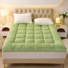 Deluxe Portable Japanese Floor Mattress, Foldable Mattress - Soft, Comfortable, Breathable, 100% Hypoallergenic, Foldable & Rollable Thick Tatami Mattress For Travel, Camping, Beds & Guest Rooms - Full Size, Perfect For Year-Round Use! Great For Daily Use, Christmas & Holiday Gifts - Waffle Green - View 3