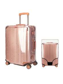 1 件透明行李箱保护套，加厚耐磨防水旅行箱保护套，行李箱罩，适合旅行，保护行李箱 18/20/22/24/26/28/30 英寸 - 透明色 - 查看 3