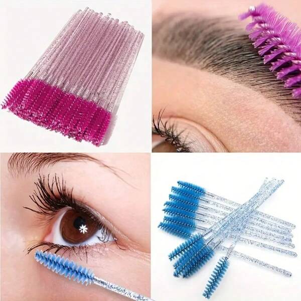 300 piezas Cepillos desechables para pestañas postizas, cejas y maquillaje, - Juego de maquillaje para ojos de madre