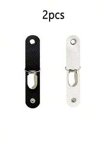 1/2 件便携式皮革帽夹，轻便旅行帽夹，防丢失，免提背包配件，适用于太阳帽，将帽子牢固地固定在包、钱包、背包、行李箱上，多功能节省空间，帽子夹，适用于女性成人户外配件，保护帽子免于掉落，旅行户外背包夹收纳整理器