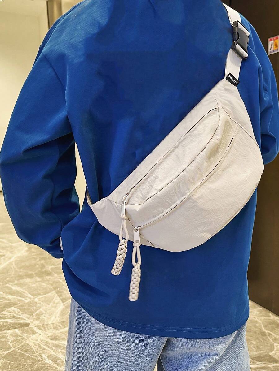 Casual Versatile Nylon Shoulder Bag, Creates A Minimalist Lightweight Sports Look, Suitable For School And Study