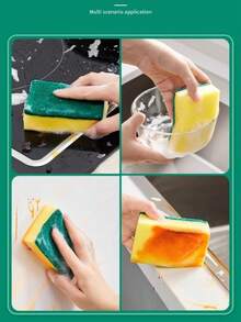 10 pezzi di spugne forti per rimozione di macchie, spugne multifunzione per pulizia di cucina, bagno, casa, forniture domestiche