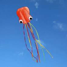 1pc Large Soft Octopus Easy Flyer Kite With With 3935.83inch Rope, 26.0*157.0 Inch Kite For Beach Park - Red - View 4