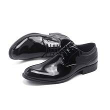 Pantofi de afaceri casual cu șireturi pentru bărbați, rochii oxford minimaliste de culoare solidă