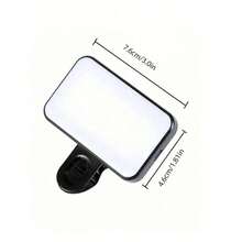 No 015062149-0001 1pc Portable Rechargeable LED Clip-On Fill Light, 3 Lighting Modes, Suitable For Computer, Photography, Video Calls, Live Streaming, Multi-Scenario Use, Adjustable Brightness, Ideal Gift For Friends And Family, Rechargeable (Built-In 250mAh Battery) - Mobile Phone Fill Light - View 12