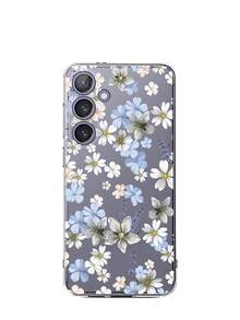 غطاء هاتف ناعم بطبعة زهرية أنيقة متوافق مع iPhone17/17 Air/17 Pro/17 Pro Max، Honor، Redmi، Galaxy A04e/12/A13/A14/A34/A50/A52/A53/A54/S21/S22/S23/S24/S25/S25Ultra، 6A/7A/8A، 12T/13T قطعة واحدة