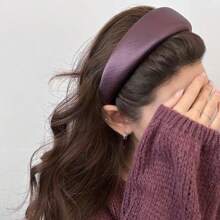 Aro de pelo de raso y esponja versátil y elegante para mujeres, nueva diadema de corona alta de 2025 con accesorios de lavado facial, diadema, aro de pelo