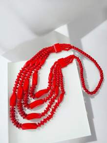 2025 New Handmade Beaded Multi-Layer Necklace, Bohemian European And American Fashion Retro Style Versatile