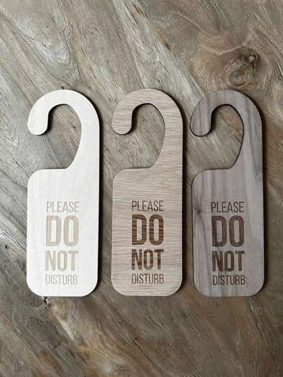 No molestar - Cartel de madera cruda para puerta de hotel de 9.8x3.1