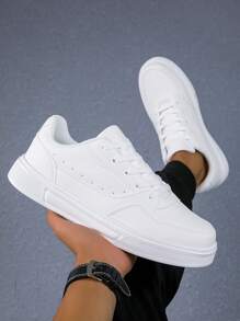 Men's Leather Outdoor Training Sneakers, Casual Shoes With Warm, Waterproof, Cotton Lining, Thick Sole, Non-Slip, Wear-Resistant, Also Suitable For Women Sports Shoes