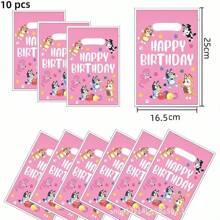 Bluey Bluey Party Favor Bags - Adorable And Sturdy Gift Bags For Birthday Celebrations, Themed Events & Special Occasions, Featuring Bluey & Bingo, Perfect For Fans And Adding Playful Style To Parties