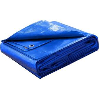 Cubierta de lona impermeable, resistente, de poliéster, adecuada para bordes reforzados de techos, camping, terrazas, piscinas (azul)