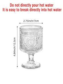 1/4/6 件复古冷藏玻璃杯，复古浮雕高端花卉装饰欧式玻璃杯套装，适用于鸡尾酒、葡萄酒、香槟、果汁、苏打水、酸奶、水果等饮料，适用于酒吧、餐厅、派对、优雅晚宴、水瓶、家庭、酒店、公寓、野餐 - 彩色 - 查看 13