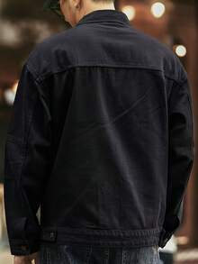 Men Faux Fur Coats - Denim Brack - View 3