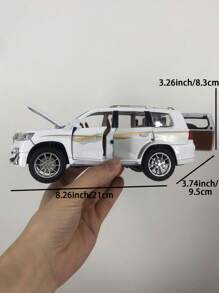 ESCBBXX 1pc Realistic Off-Road SUV Zinc Alloy Model Toy Car, Collection/Display Item - Size: 8.26"L X 3.74"W X 3.26"H, Alloy Exterior Detailed Interior, Openable Doors & Hoods, Rolling Wheels - Great As Collectible Metal Car Gift For Adults,Back To School
