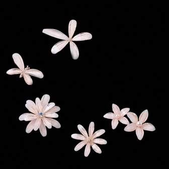 1 pièce Agrafe à cheveux en alliage et résine floral, décorations de chaussures convenant pour l'artisanat DIY