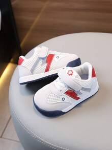 1 paire de baskets de sport respirantes en maille pour enfants, légères et antidérapantes, doublure douce, convient aux garçons et aux filles en toutes saisons
