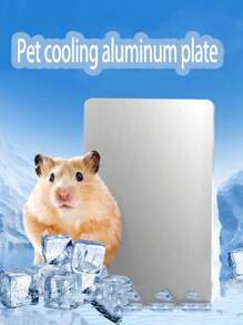 Placa de enfriamiento de aluminio para mascotas de verano,Alfombrilla de enfriamiento para aliviar el calor de pequeños hámsters, Elaborada con material de aluminio para un enfriamiento eficaz, Estera de descanso de verano para conejos, Productos de enfriamiento para perros