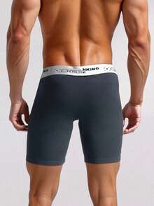 Men's Boxer Briefs - Silky Underwear For Men, Comfortable Tagless Cool Men Trunks 4pcs - White - View 4