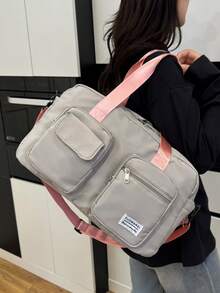 JIAKALIE Dry/Wet Separation Independent Shoe Compartment Fashion Multi-Pocket Sports Travel Swimming Running Fitness Bag, Upgraded Expandable Version - Grey - View 2