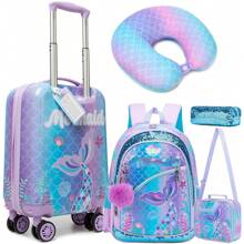 1pc Pendant /5PCS Cute Luggage Set 5 Pieces Suitcase Set 16inch Hardside Luggage With Spinner Wheels Girls Carry On Toddler Luggage Travel Rolling Luggage Carry On Luggage Airline Approved