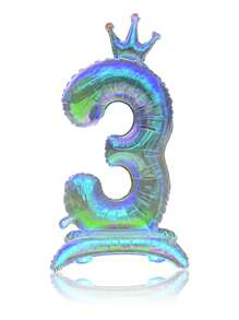 1pc 42-Inch Colorful Crown Shape Foil Number Balloon Suitable For Birthday Party Any Age, Birthday Party, Anniversary, Wedding, Graduation Ceremony, Celebration Decoration, 1pc Happy Birthday Balloon