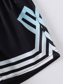 2pcs/Set Summer Kids/Toddler Digital 24 Print Mesh Round Neck Tank Top And Shorts Set, For 3-7 Years Old Student, Casual, Sports, Basketball