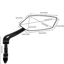 2 pièces Miroir rétroviseur pliant pour vélo de montagne, vélo de route. Miroir plat HD pour automobile. Accessoires de conduite.