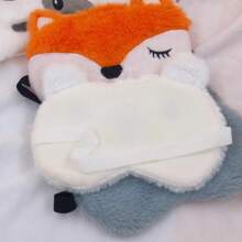 1pc Cute Plush Fox, Sloth, Bear Sleeping Eye Mask