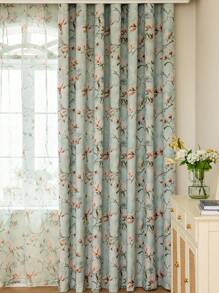 1 panneau de rideaux occultants floraux modernes - rideaux à double couche thermiquement isolés avec poche pour tringle, 100% polyester jacquard avec un design botanique vibrant rose et vert, pour salon, chambre, bureau - qui bloquent la lumière et sont écoénergétiques