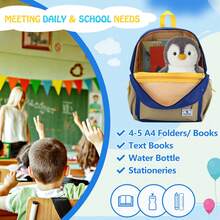 Kids Backpack, Lightweight Cute School Backpack For Toddler Light Green Preschool Backpack Bookbag With Front Chest Buckle - Teal Blue - View 3