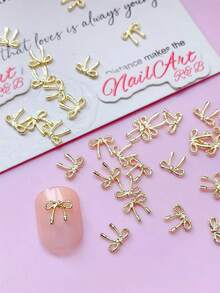 20/40 Peças Decoração de Unhas, Material de Liga de Zinco, Tamanho P Pequeno, Tamanho M Médio Laço, Adequado para Criar Arte de Unhas, Estilo Fofo, Primavera, Verão, Outono e Inverno, Acessórios Decorativos DIY para Unhas de Meninas, Produtos de Charme de Unhas, Charms de Unhas - Multicolorido - Visão 8