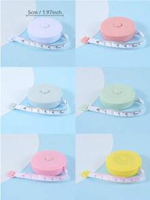 1pc Portable Cute Mini Retractable Ruler, Measures 3 Feet, Useful For Office, Clothing Waist Measurement,Cutting, Back To School Supplies, Random Color & Style,Back To School,School Supplies - one-size - View 8