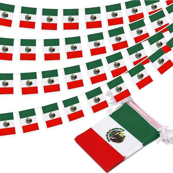 Mexican Flag Mexican Small Chain Flag World Mini Flag Flags For Party Events Classrooms Meeting Rooms Athletic Events Garden Festivals Grand Openings Bars Sports Clubs Celebrations