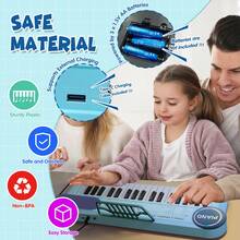 Piano rosa de 37 teclas para niños, juguetes musicales para niñas de 18 meses en adelante, teclado piano de actualización para principiantes, piano de juguete con micrófono, juguetes para niños y niñas de 3, 4, 5 y 6 años, regalos - Multicolor - Ver 6