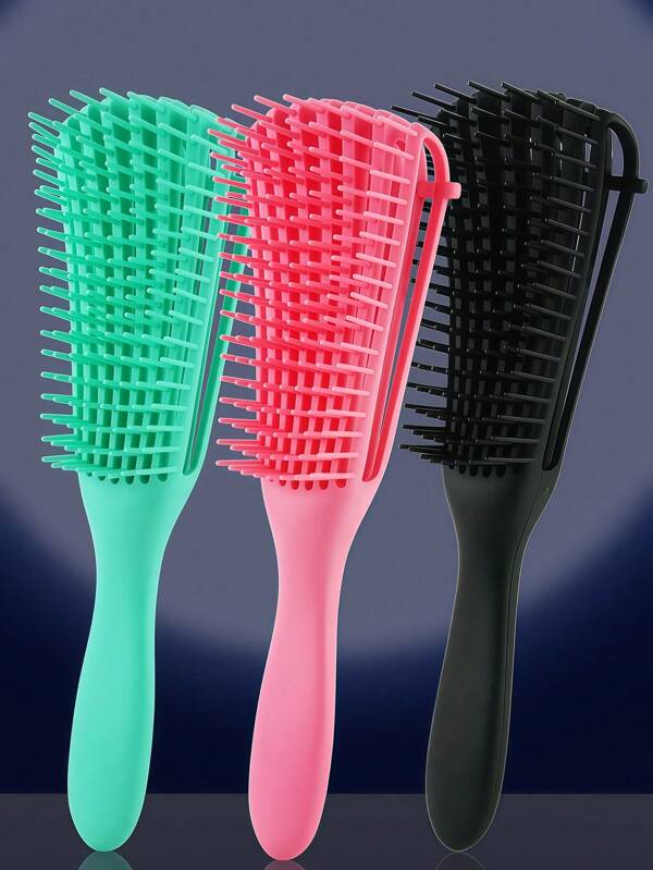 1 Pente de cabelo escova desembaraçadora para couro cabeludo escova de massagem escova desembaraçadora para cabelos cacheados cabelos grossos escova de polvo para mulheres homens salão de beleza, escova de cabelo, pente, ferramentas de cabelo, produtos e acessórios para cabelo para salão de beleza de barbearia itens essenciais de viagem