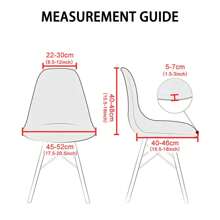 1/2/4/6pcs Eames Chair Covers Stretchy Shell Chair Seat Cushion Slipcovers, Solid Color