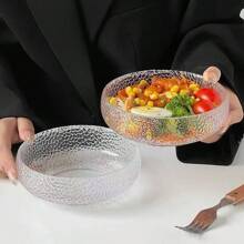 Ins Style Hammered Glass Bowl Fruit Bowl Dessert Bowl Salad Bowl Salad Bowl Home Premium Feeling Fruit Bowl, Easter, Halloween, Christmas, Teacher's Day, Mother's Day, Father's Day Holiday Present, Birthday Present.,School Supplies