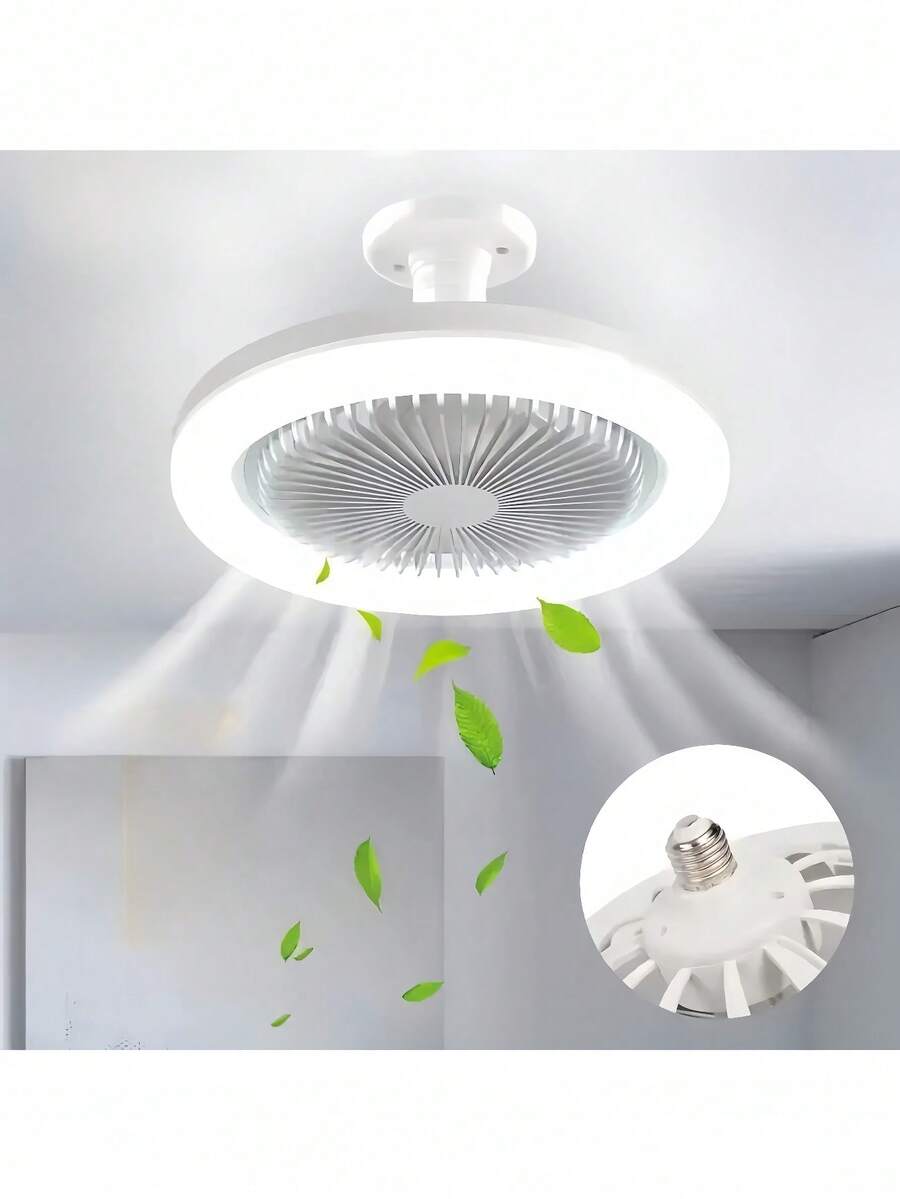 Ceiling Fan With Light, E27 Base, 30W For Bedroom, Kitchen - 單色 - 查看 1