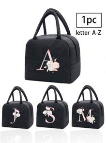 Isolierte Lunch Tasche mit Bären Muster auf der Vorderseite und A-Z Buchstaben Muster auf der Rückseite, isolierte Lunch Box Tasche, Lunch Kühltasche mit dickem Alufolie, Picknik Kühltasche, tragbare Lunch Box Tasche für Arbeit und Outdoor, Lunch Tasche, Arbeits-und Schultasche, Lehrer Aufbewahrungstasche, Klassenzimmer Tasche, Klassenzimmer Aufbewahrungstasche. Geschenke für Frauen, Geschenke für Männer.