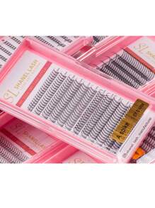 12 Rows 228PCS Premium A Shaped Spike Manga Clusters DIY Tail False Eyelashes 0.07 J D Curl 8-15mm Bottom Lash 6 7mm Natural Look Wispy Anime Cosplay Asian Style Individual False Eyelashes Extensions For Daily,Party,Makeup Tool