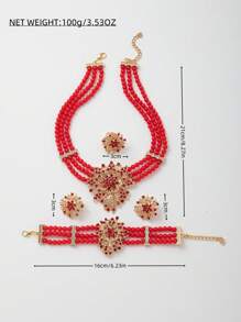 5pcs Elegant Jewelry Set, Women's Necklace Set, Fashion Pearl Jewelry Set