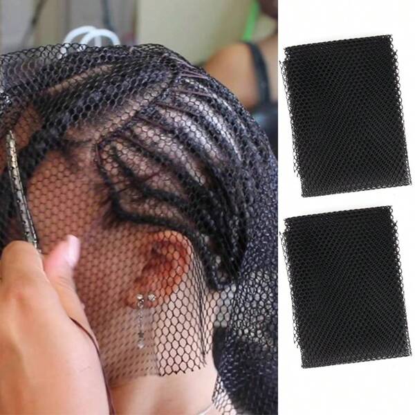 AliLeader Stretchable Black Weaving Net 30" X 15" Black Weaving Net For Crochet Hairstyles Women Crochet Cap Women Weaving Net For Sew In Mesh Hair Net Hair Weaving Net Weave Net For Hair Extension