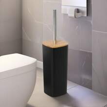 1 Stück Badezimmerreinigungswerkzeug, Toilettenbürste mit langem Griff, Reinigungsbürste ohne tote Ecken, Haushaltsreinigungsset, Toilettenzubehör, schwarz und weiß optional