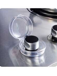 4 件套燃气灶开关保护罩、天然气点火按钮保护罩、燃气灶旋钮、炉灶、炉灶工具防油罩、易安装厨房配件，用于燃气烤箱和炉灶保护 - 彩色 - 查看 3